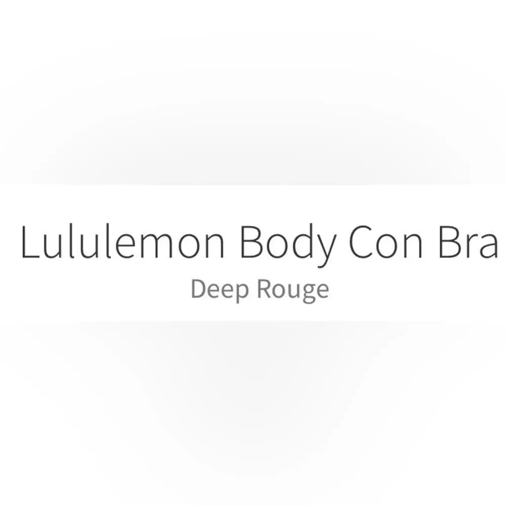 Bra Lululemon Body Con Bra Deep Rouge Size 8